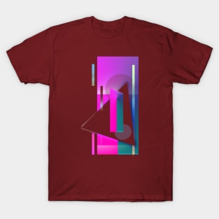 Geometric pop pink art deco abstract T-Shirt